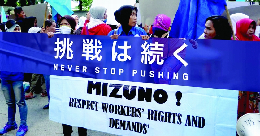 ปฏิบัติการทวงแบรนด์ดังอย่าง ‘Mizuno’ ให้เคารพสิทธิแรงงาน
