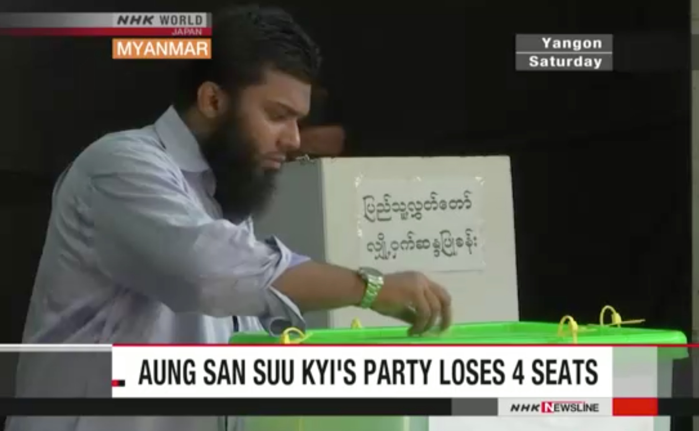 พรรค NLD เสีย 4 ที่นั่งเลือกตั้งซ่อมให้พรรคฝ่ายค้านที่ใกล้ชิดทหาร