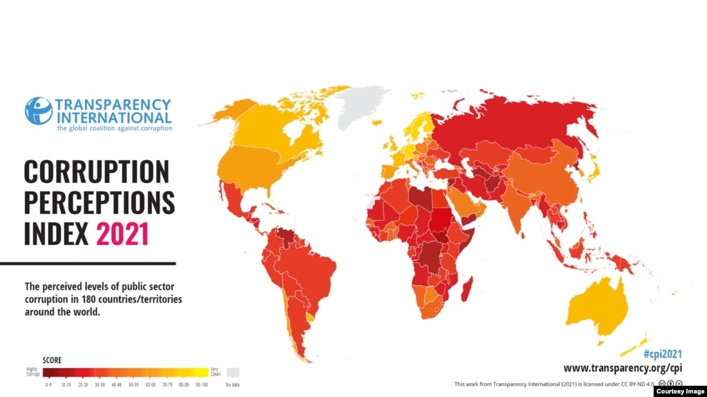 ช่วง 10 ปี (2012-2021) คอรัปชั่นในประเทศส่วนใหญ่ทั่วโลกไม่ลดลง