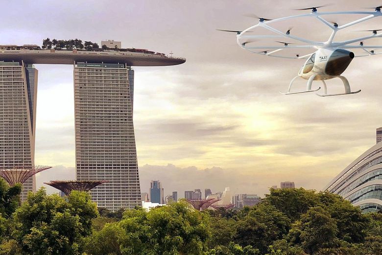 เตรียมทดลองใช้ 'Volocopter' บริการแท็กซี่โดรนในสิงคโปร์