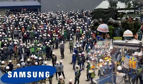 เกิดเหตุรุนแรงที่เขตก่อสร้างของบริษัท Samsung ในเวียดนาม